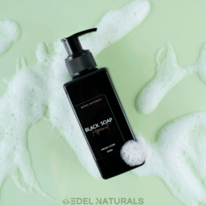 liquid black soap peppermint edel naturals